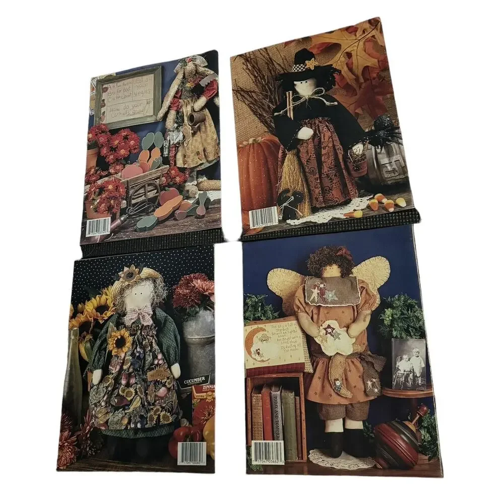 4 DPC Leaflets Sewing Pattern Cross Stitch Stardust Angel Thimbles Threads